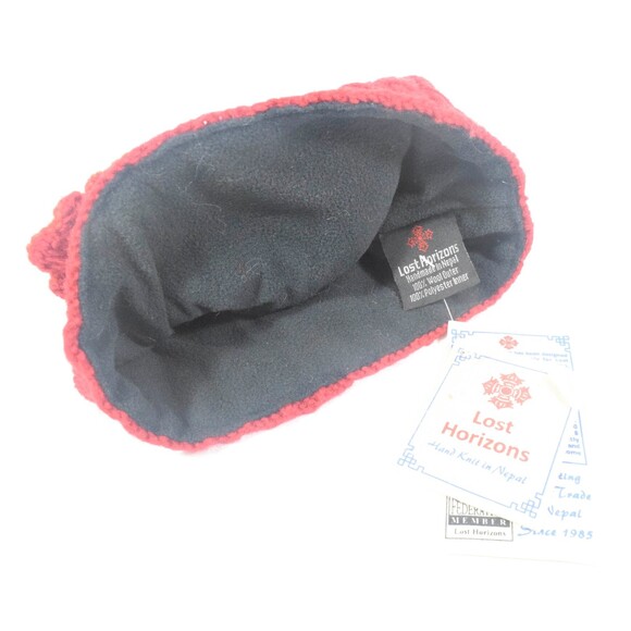NWT Lost Horizons Nepal Wool Beanie & Finger-less Gloves Set Handmade in Nepal - Picture 4 of 7